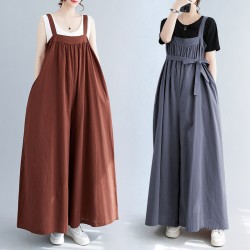 L-XL大きいサイズサロペットパンツ