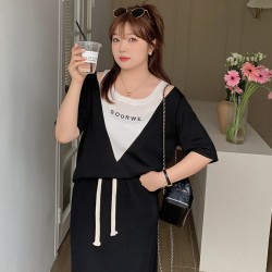 XL-3XL大きいサイズトップス(2カラー:ブラック、ボーダー) XL-3XL大きいサイズトップス(2カラー:ブラック、ボーダー)