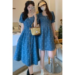 L-4XL大きいサイズワンピース（2タイプ：ショート丈、ロング丈）