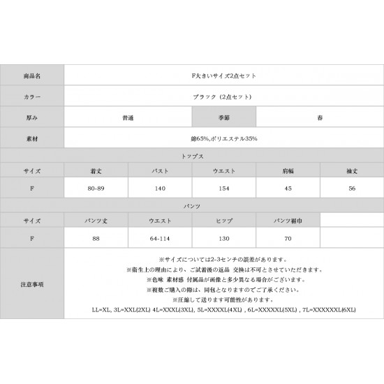 F大きいサイズ2点セット