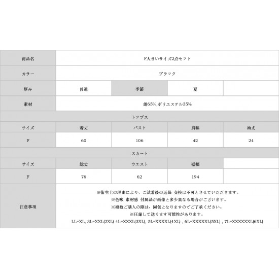 F大きいサイズ2点セット