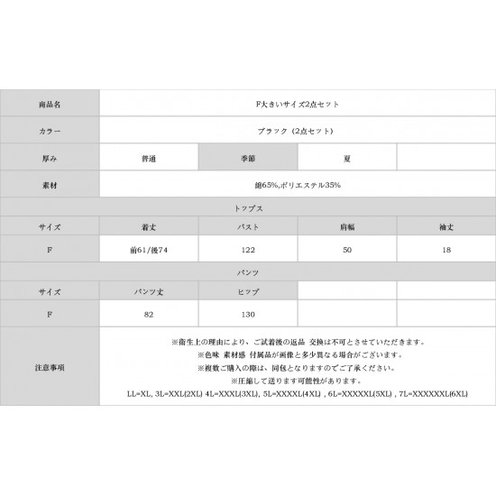 F大きいサイズ2点セット