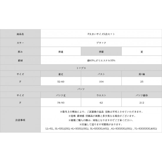 F大きいサイズ2点セット